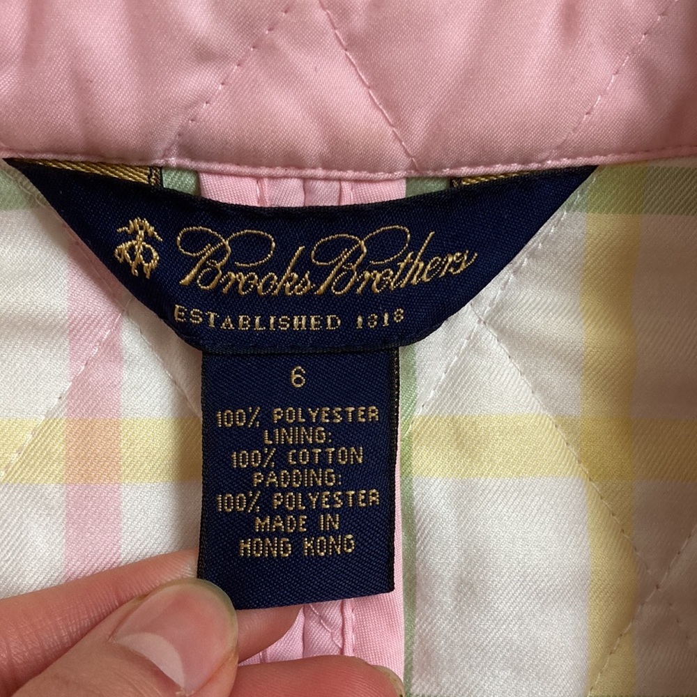 Brooks Brothers Pink Quilted Preppy Coat - Picture 3 of 6